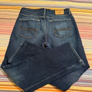 Hollister Classic Straight Jeans Mens 32x32 Dark Wash Button Fly 100% Cotton